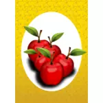 Rote Äpfel Vektor-ClipArt
