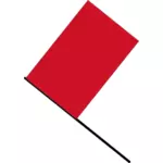 Rødt flagg vektor illustrasjon
