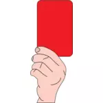 Referee showing red card vector drawing