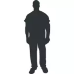 رجل صورة ظلية ناقلات مقطع الفن
