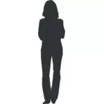 امرأة صورة ظلية ناقلات الرسومات