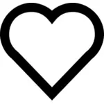 Vector de dibujo de un corazón negro