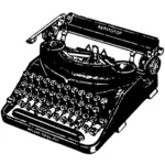 Винтажная пишущая машинка в черно-белом