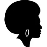 Afroamerikkalainen nainen siluetti