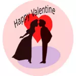 Happy Valentine vector illustrasjon