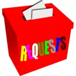 Vector image of requests ballot box
