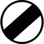Restriction termine le panneau routier