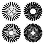 Dotted circular shapes clip art