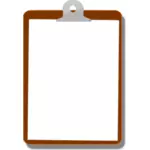 Clipboard with blacnk paper vector image
