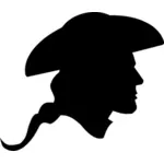 US Revolutionary war soldier silhouette vector image