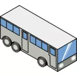Ilustración de vector de autobús en escala de grises
