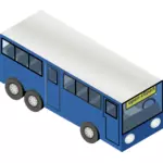 Gambar vektor bus biru