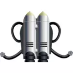 Individual space flight jet pack vector image