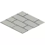 Zilveren vloer tegels patroon vector afbeelding