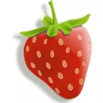 Vektor-Bild der schattierten Erdbeere