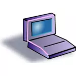 Laptop cartoon icon vector image