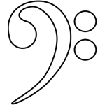 Vector drawing of bass clef | Public domain vectors