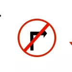 Vire à direita sinal proibido