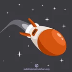 Rocket in space clip art