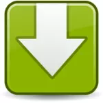 Grafis vektor hijau Square download ikon