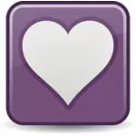 Square heart favorites link vector image