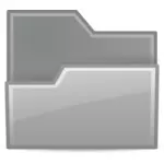 Illustration vectorielle de l'icône du dossier en niveaux de gris