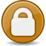 Vector de la imagen del icono de seguridad marrón