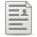 Vector illustration of article icon with shadow