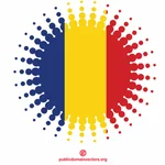 Bendera Rumania efek halftone