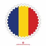 Rumänska flaggan klistermärke