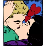 Kissing couple image
