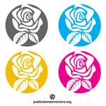 Conceptul de logotip rose