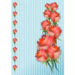 Decoratieve behang met rozen vector illustraties
