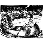 Девушка гребная лодка