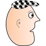 Checkered hat face