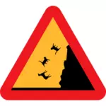雨が降っている猫や犬の道路標識の警告のベクトル描画
