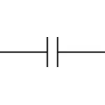 RSA elektronica condensator symbool vector afbeelding