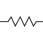 Vector illustraties van RSA elektronica condensator symbool