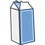 Vector afbeelding van melk in karton