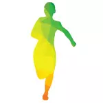 Farbige Silhouette eines Läufers