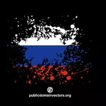 Russlands flagg inne blekk sprut