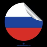 Bendera Rusia mengupas stiker
