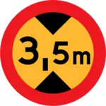 3.5 m の交通道路標識ベクトル イラスト