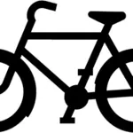 自行车的剪影标志矢量图