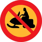 אין snowmobiles תעבורה סימן ציור וקטורי