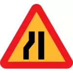 道路の左側の記号ベクトル描画に狭く