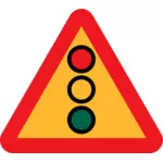 交通灯前面标志矢量图像