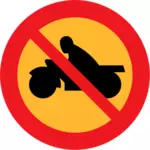 Ingen motorsykler veien tegn vector illustrasjon