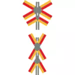 Obraz wektor znak drogowy Przejazd kolejowy