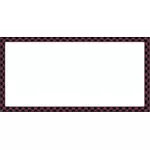 Vector illustraties van paarse en zwarte geruite rechthoekige rand